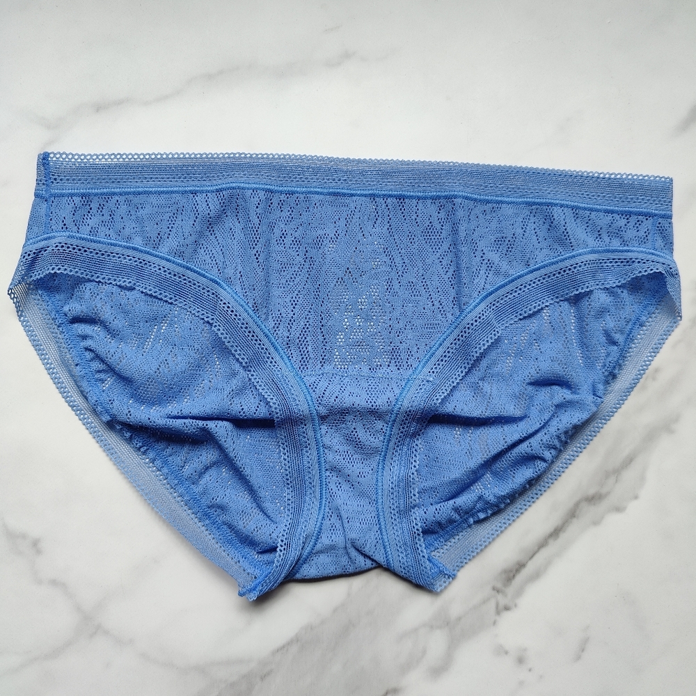 NWT SOMA STRETCH LACE HIPSTER PANTY IN DREAMS COME BLUE SIZE MEDIUM